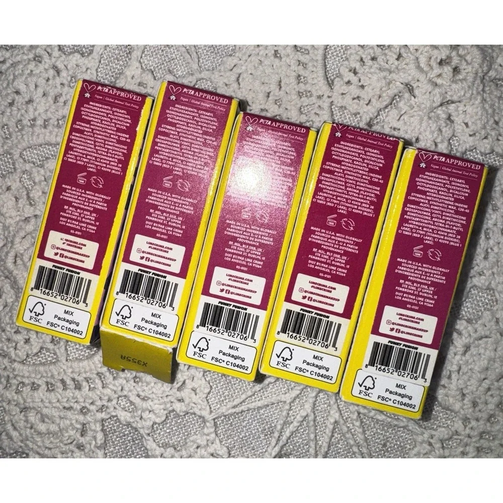 Lime Crime FUNKY FUSION Soft Touch Lipstick‎ .14oz Discontinued NEW Lot of 5
